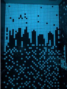 Mosaico Luminis celeste baño1